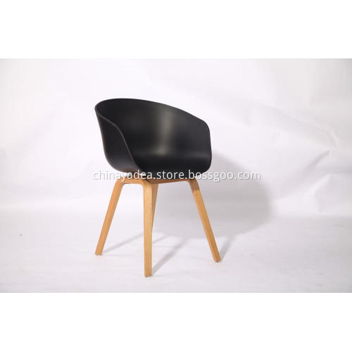 Modern wooden leg dining chair